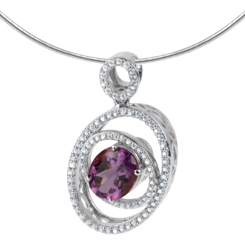 Jacques Lemans SE-C159B Damen Kette Halskette Collier Sterlingsilber  mit Amethyst